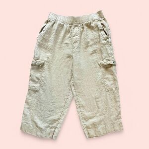 C&C California Cream Linen Cargo Pants